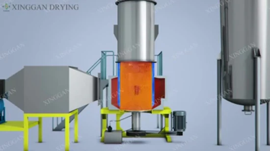 Luftdampf-Spin-Flash-Trocknungstrockner für weißen Ruß/Siliziumdioxid/Atrazin/Pestizide/Cadmiumlaurat, Benzoesäure, Germizid, Maiskartoffelstärke